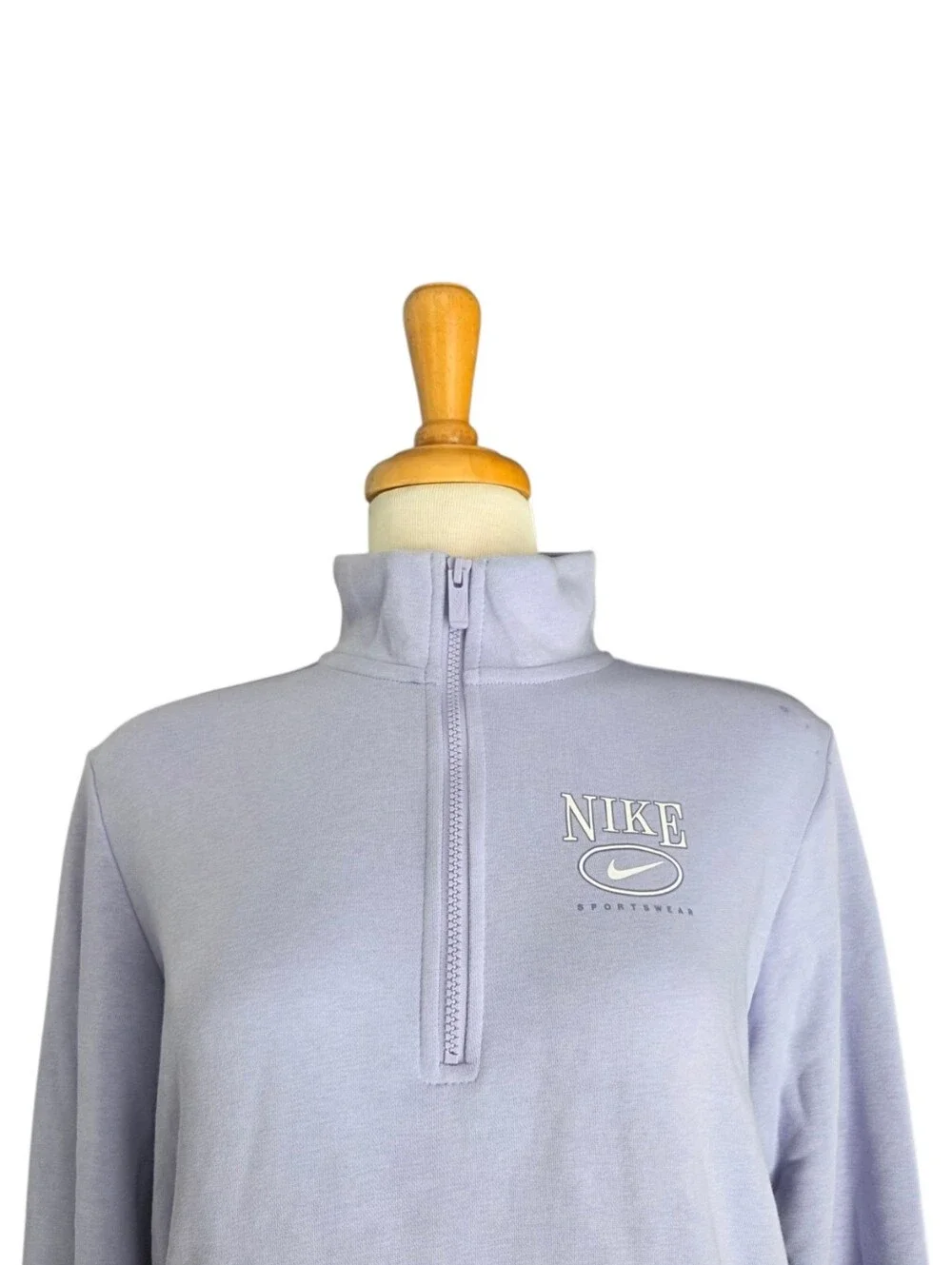 Nike Sportswear Club Purple Fleece Quarter Zip Sweatshirt Women's Size M